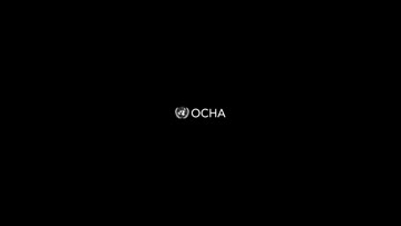 OCHA logo centred on a black screen