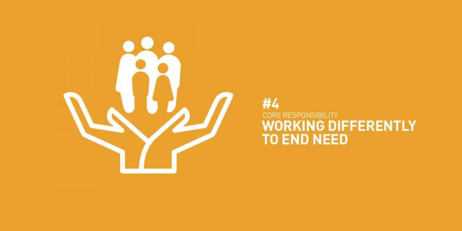Core Responsibility 4:  Working differently to end need